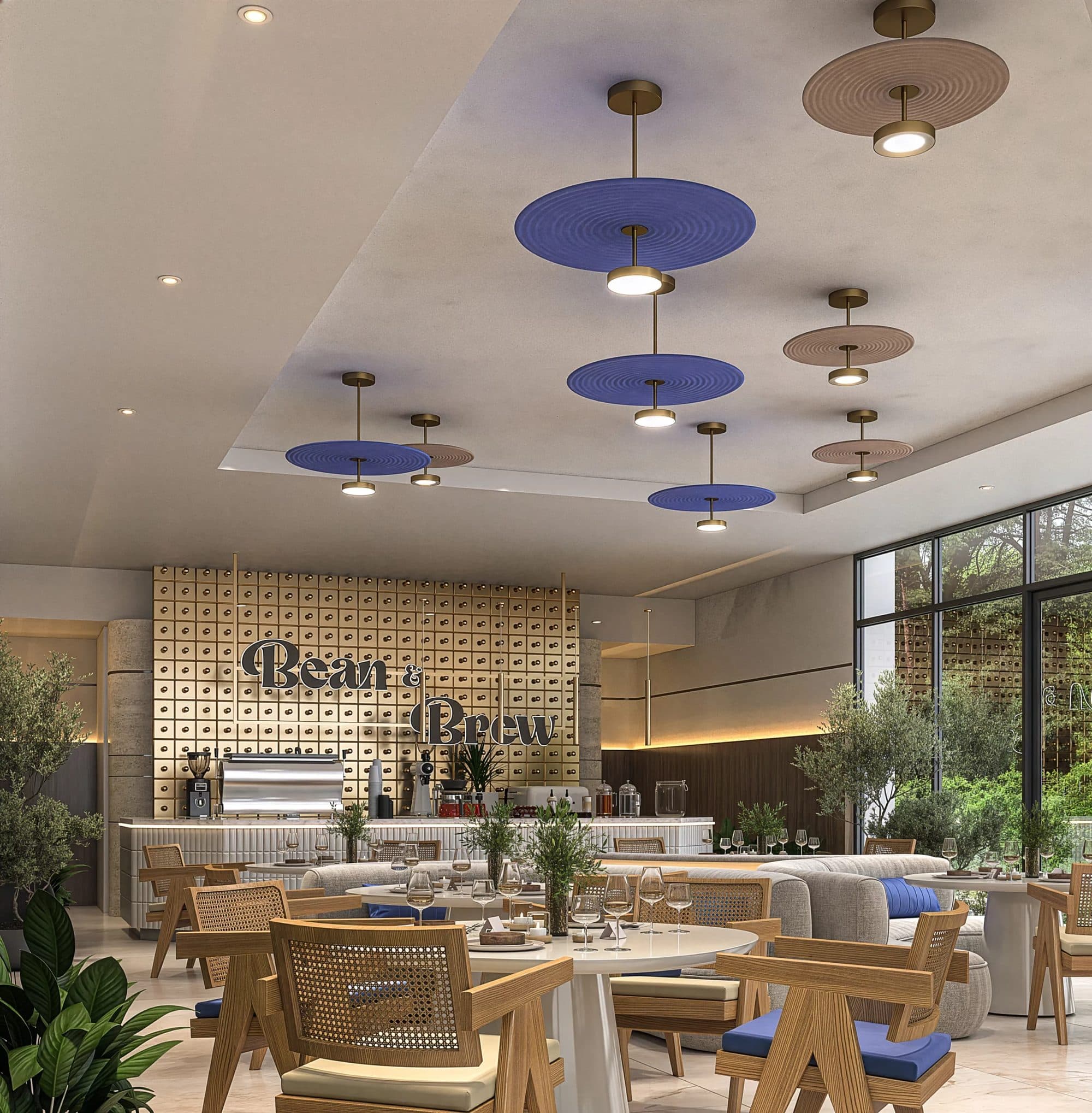 The ground-floor café