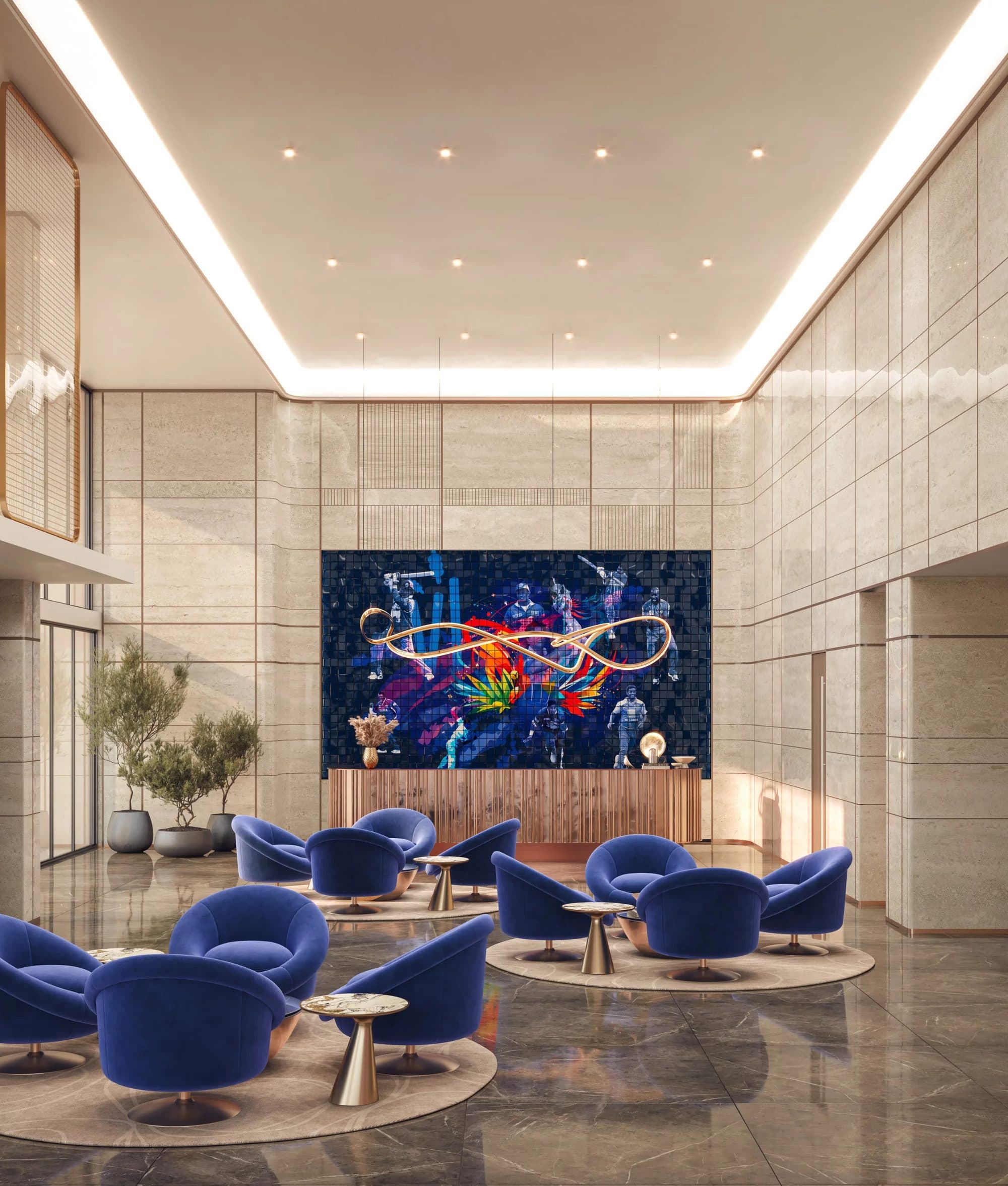 The residents' lobby