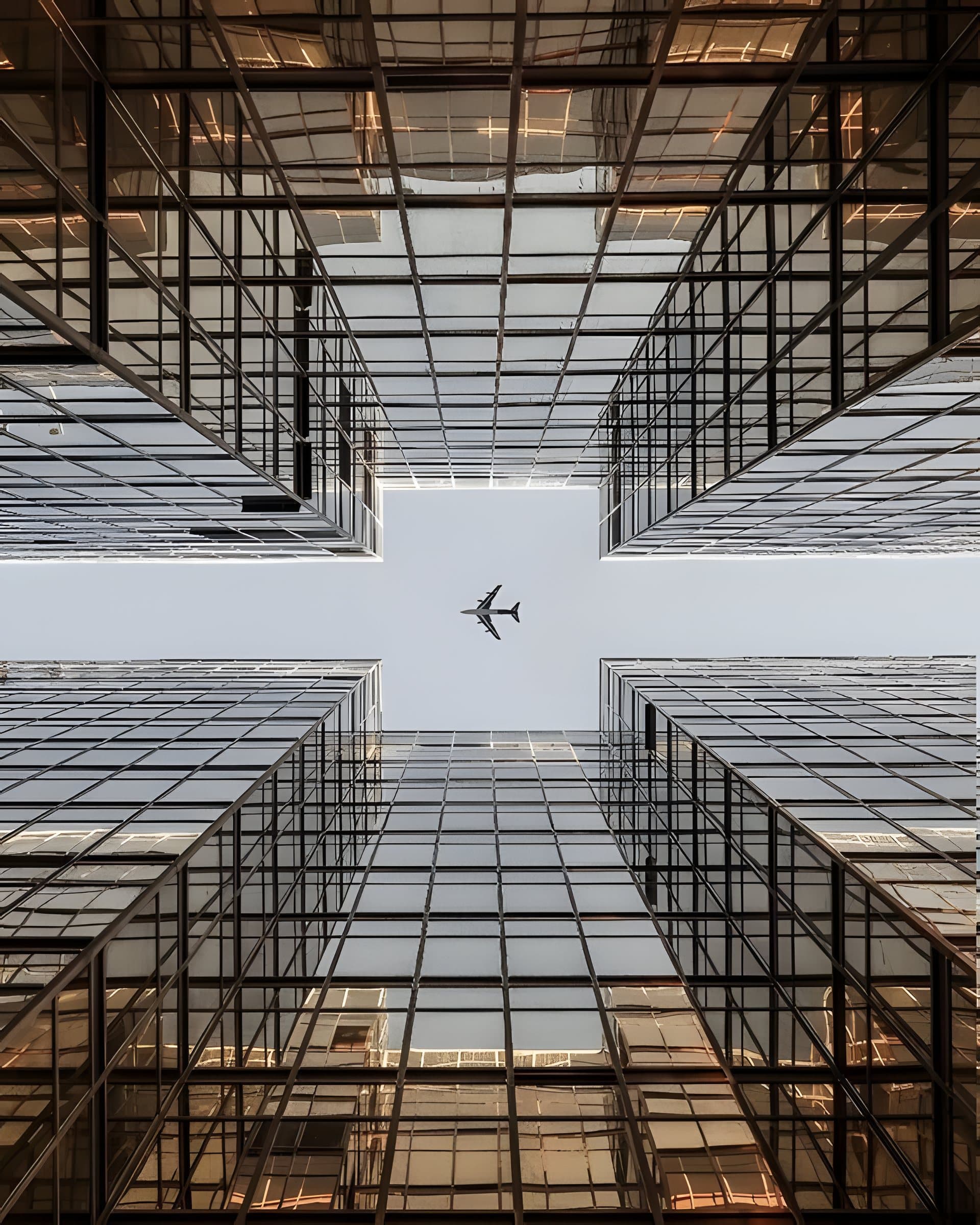 A glass atrium