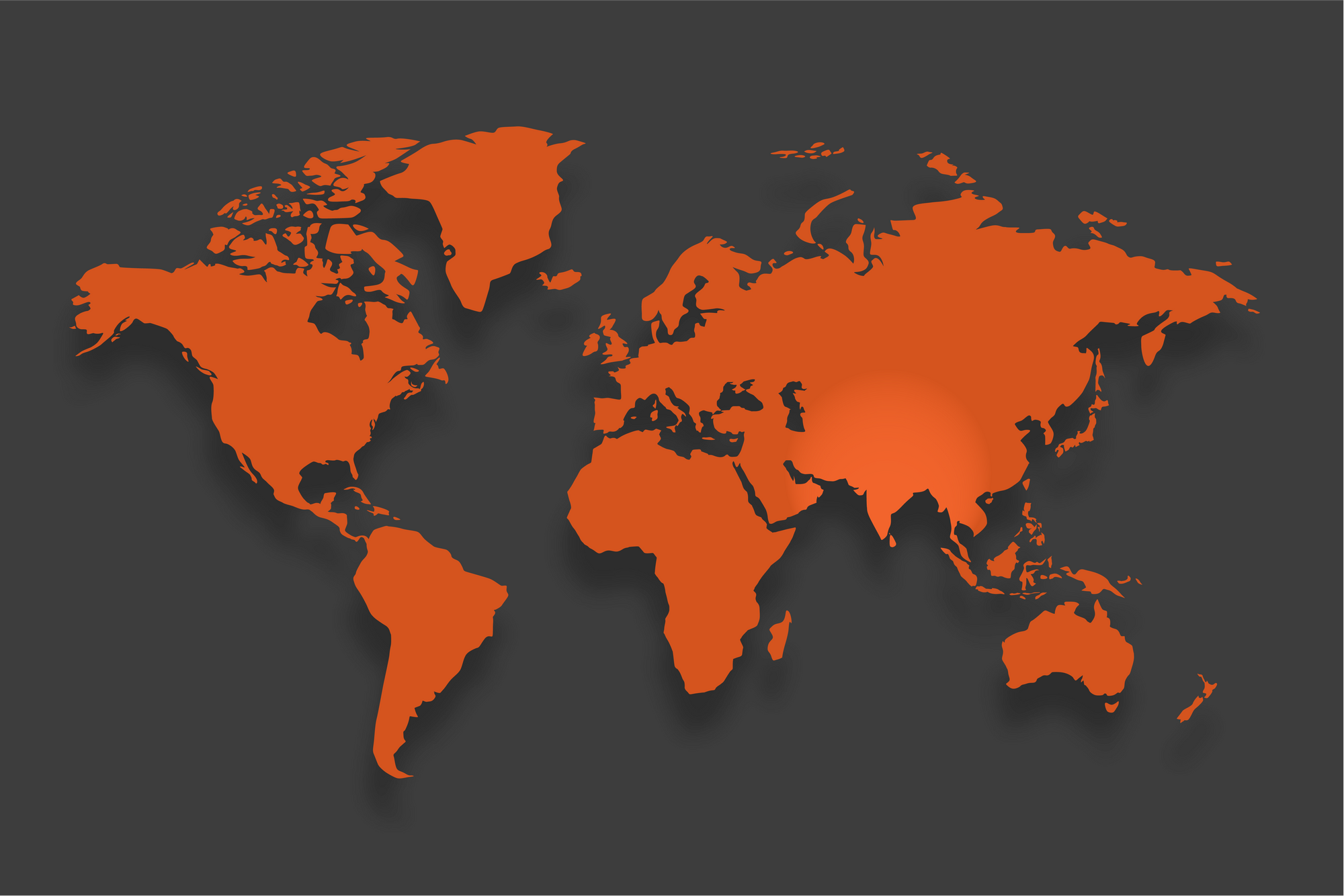 World map showing our global locations
